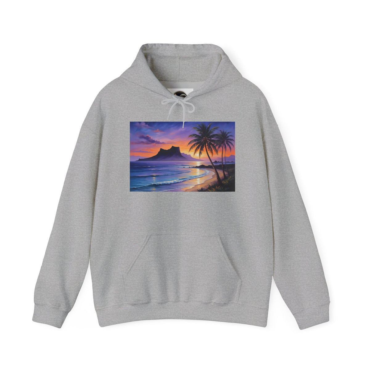Sunset Beach Hoodie — Tropical Palm Sunset Graphic Sweatshirt