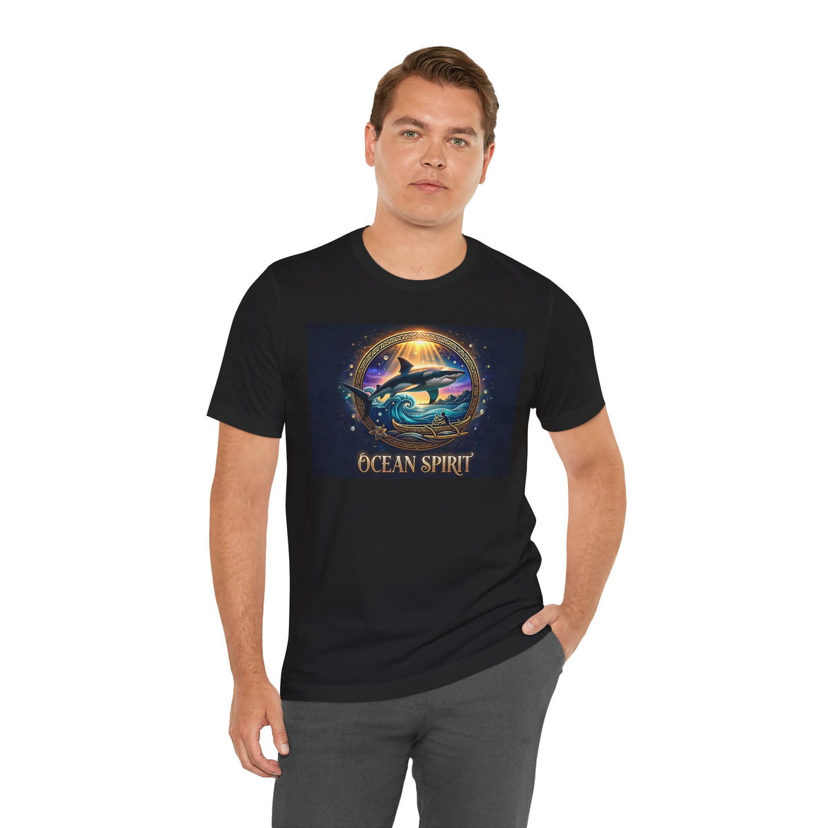 Ocean Spirit T-Shirt — Nautical Dolphin Sunset Graphic Tee