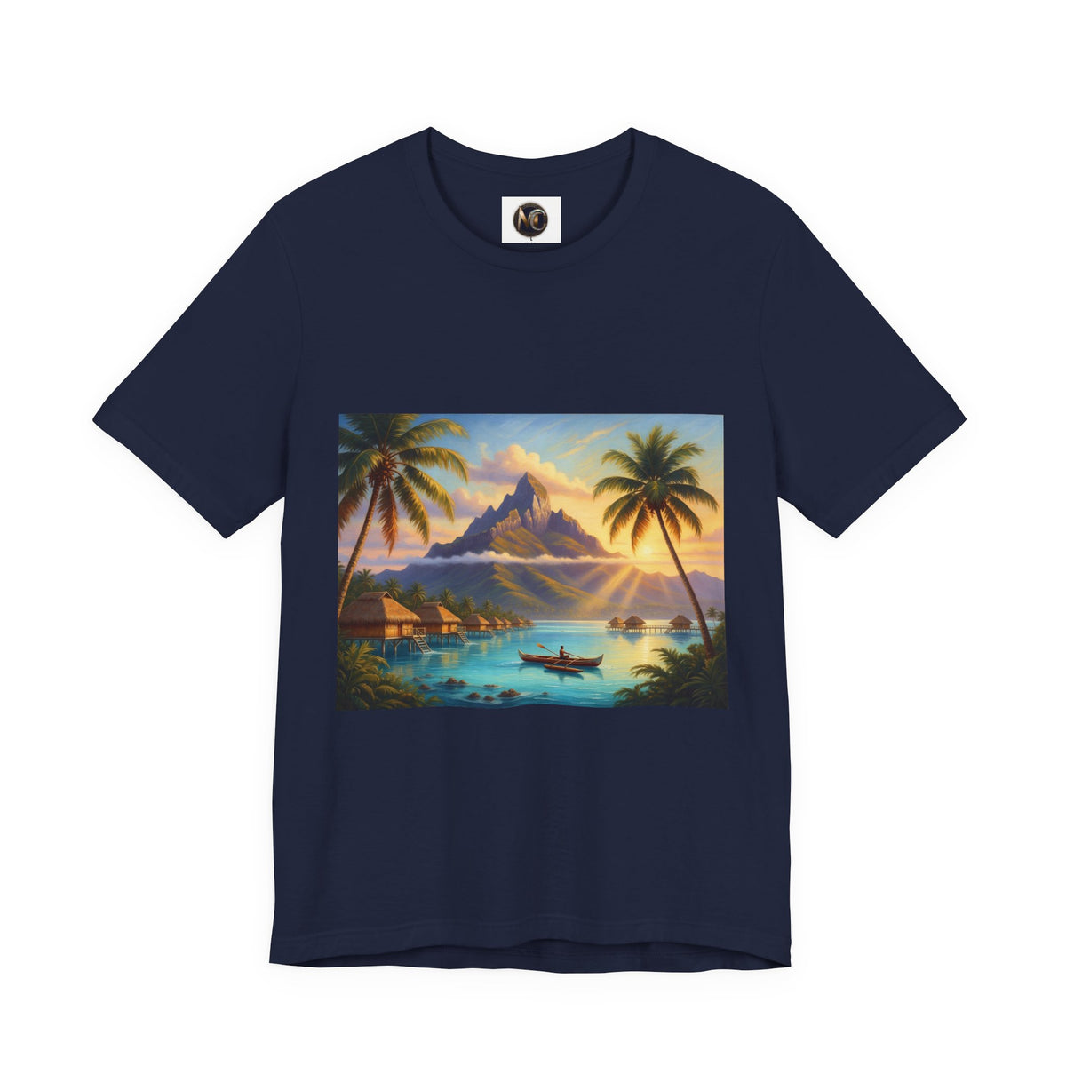 Tropical Sunset T-Shirt — Island Lagoon Scenic Tee