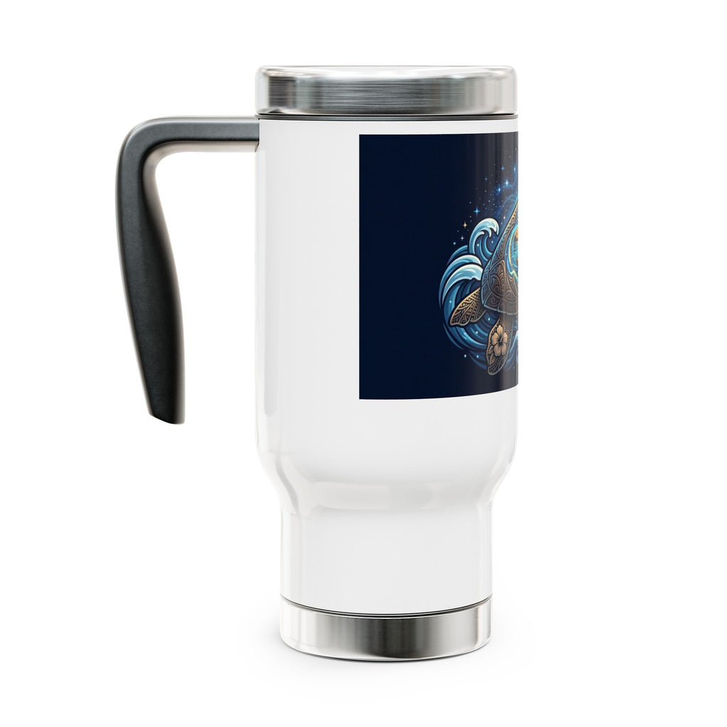 Sea Turtle Galaxy Travel Mug — Stainless Steel 14oz Insulated Coffee Tumbler