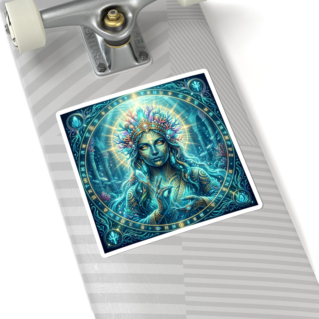 Mystic Sea Goddess Sticker — Ocean Oracle Kiss-Cut Vinyl Decal