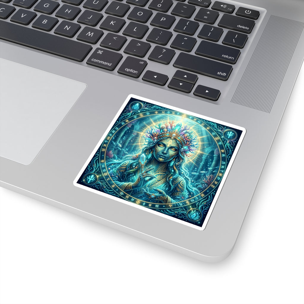 Mystic Sea Goddess Sticker — Ocean Oracle Kiss-Cut Vinyl Decal