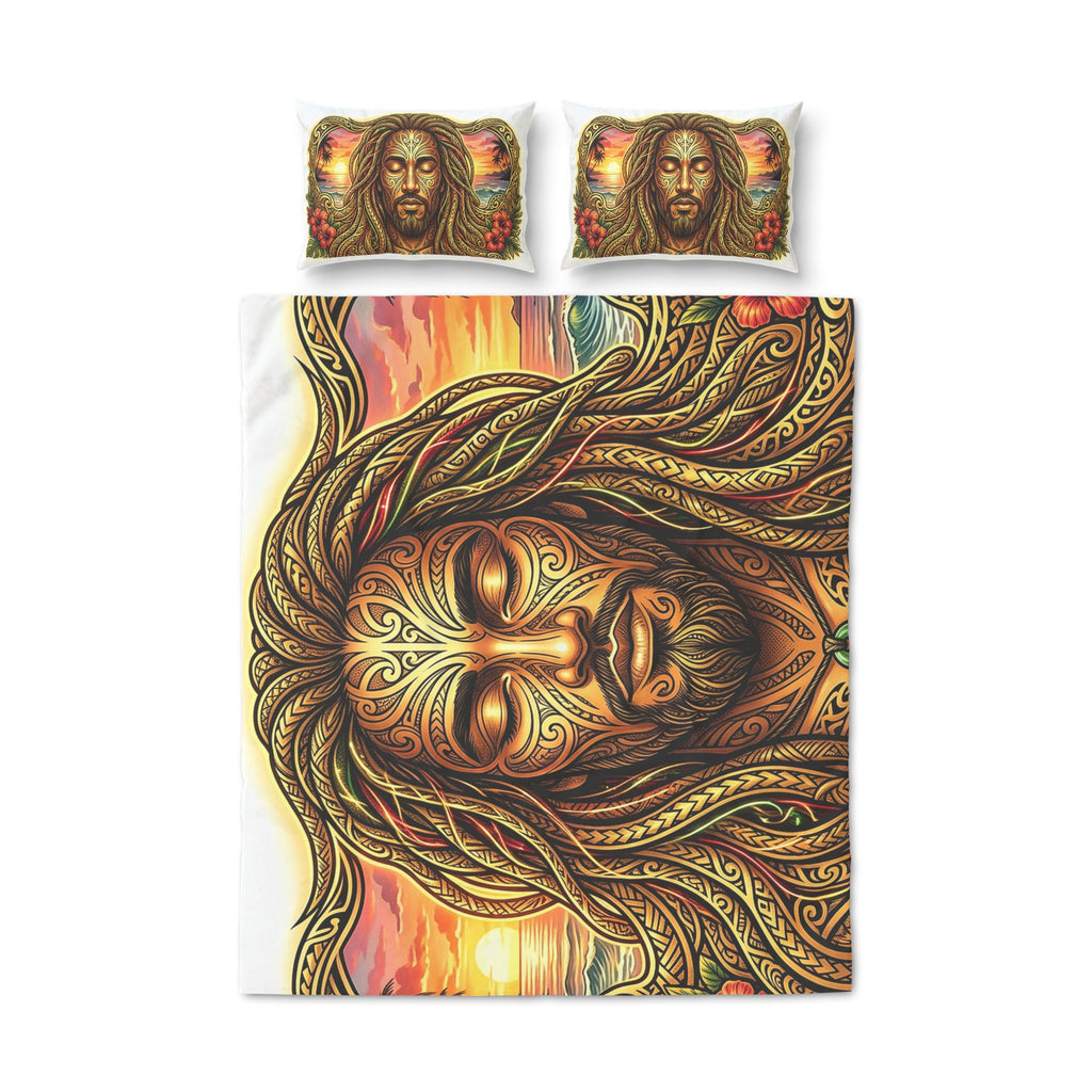 Rastafarian Dreadlocks Tropical Quilt Cover Set (3-Piece)