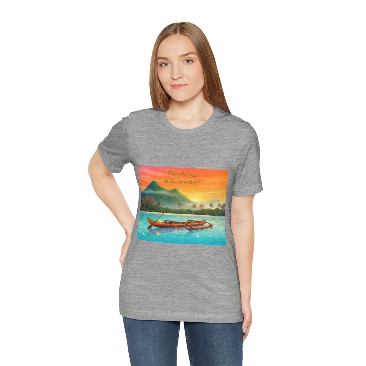 Sunset Longtail Boat Tee — Tropical Beach Graphic T-Shirt