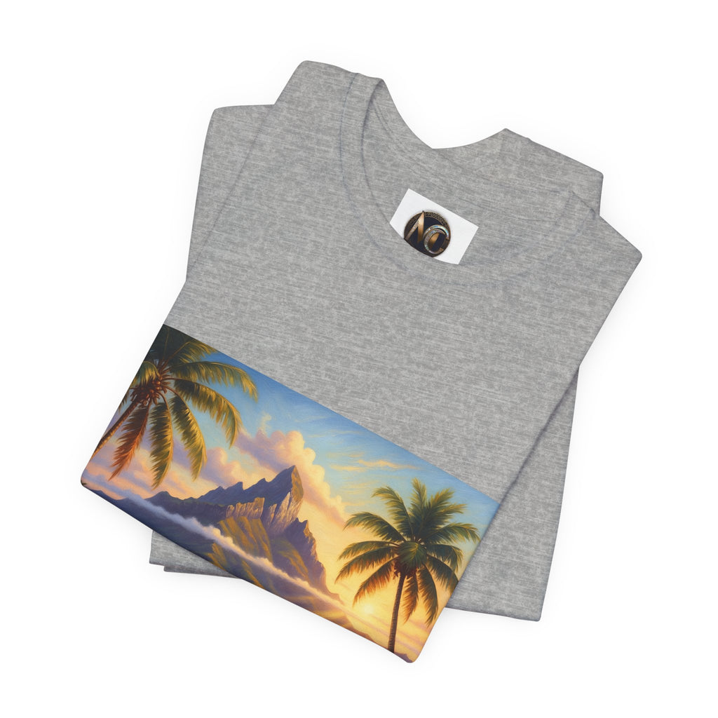 Tropical Sunset T-Shirt — Island Lagoon Scenic Tee