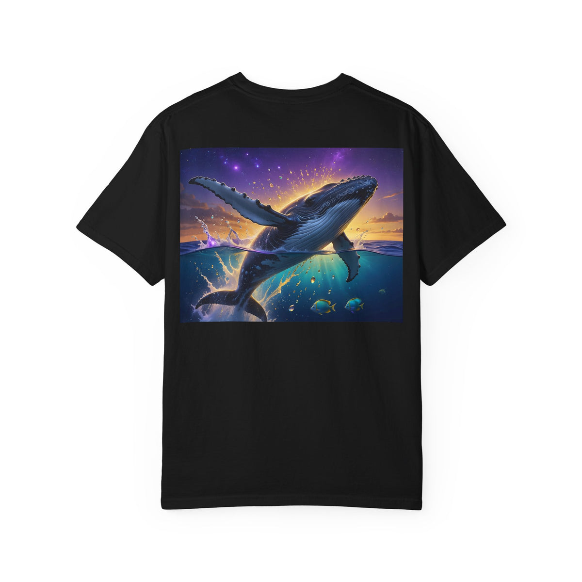 Whale Dreamscape T-Shirt — Majestic Humpback Ocean Sunset Graphic