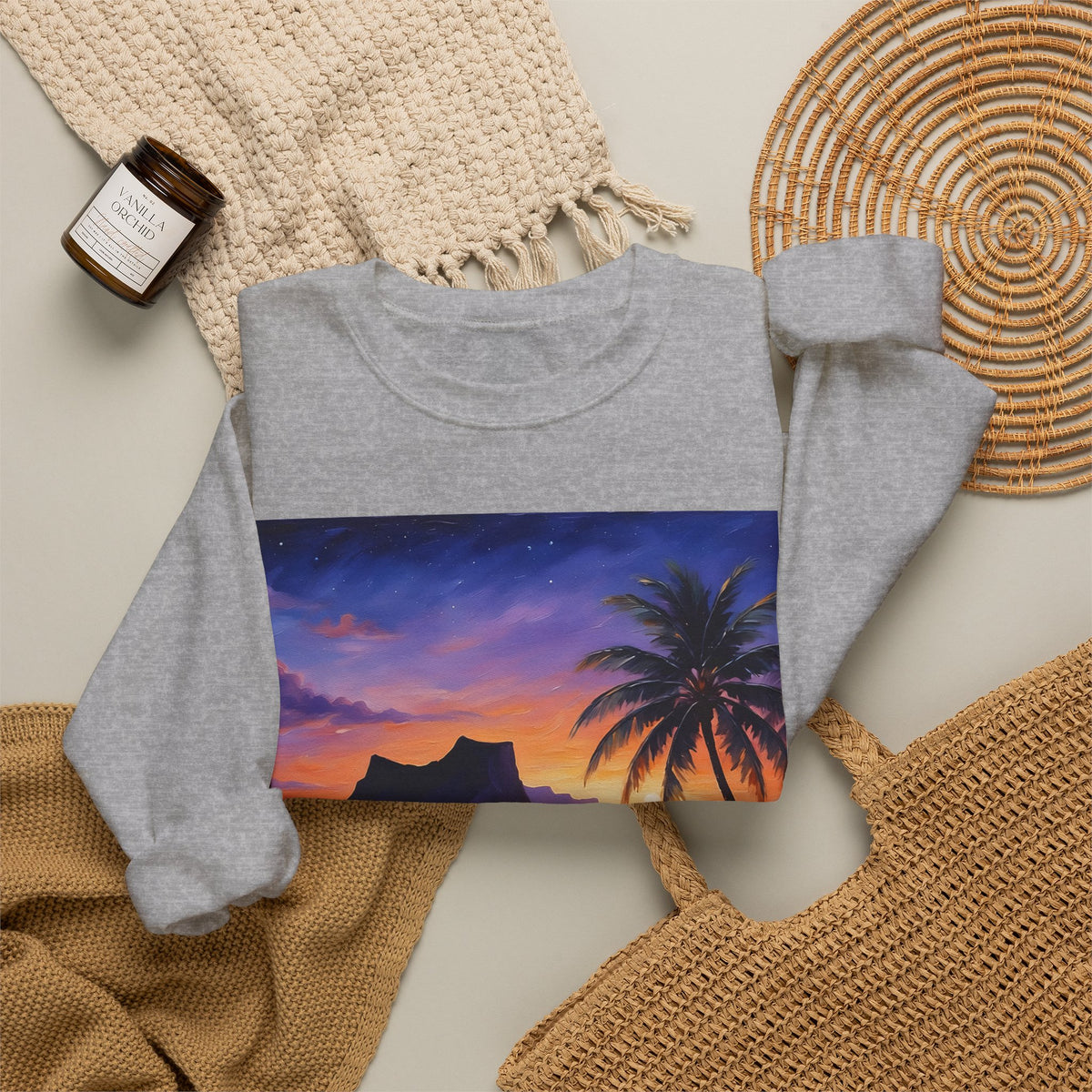Tropical Sunset Sweatshirt – Palm Beach Sunset Crewneck