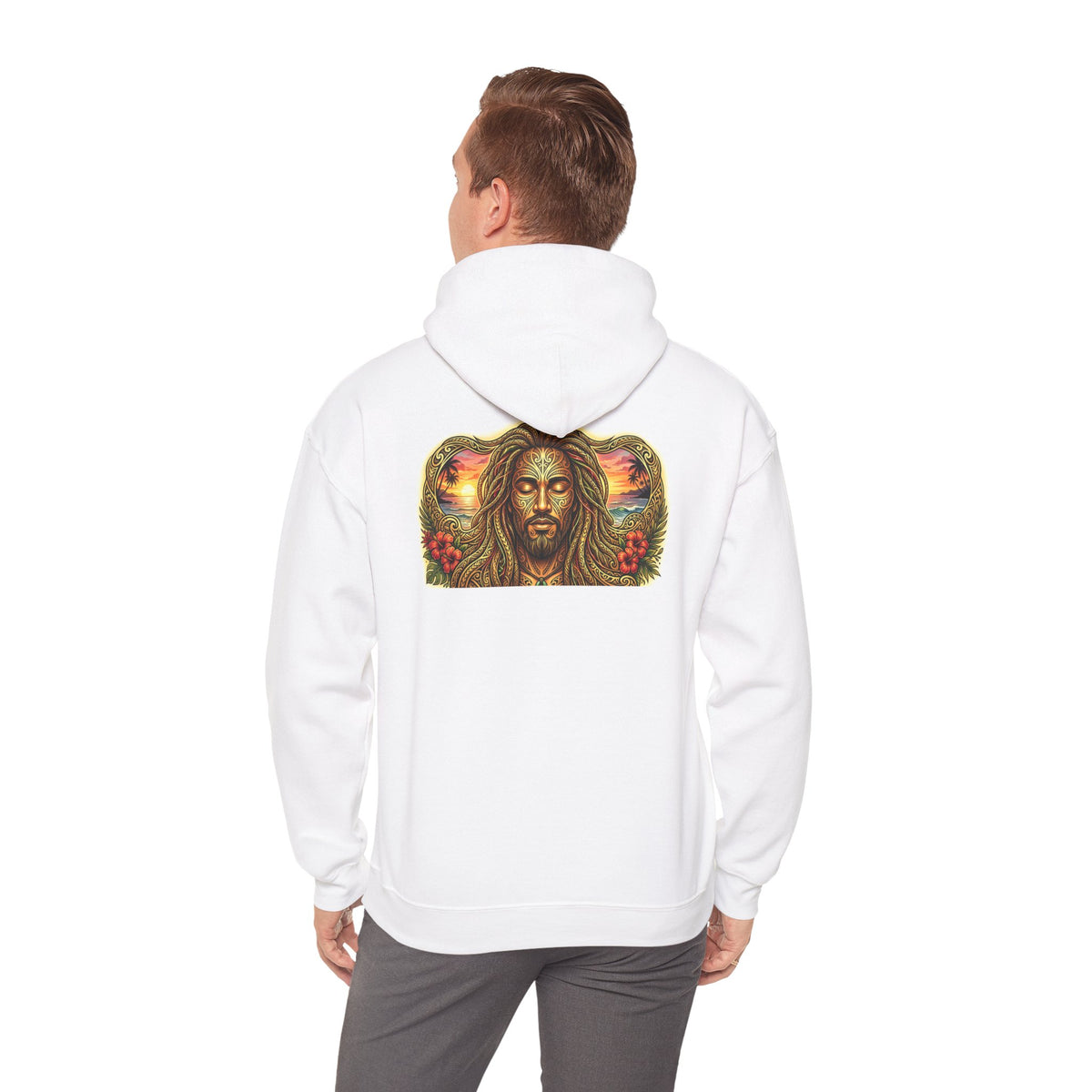 Spiritual Mystic Hoodie — Sunrise Third Eye Meditation Back Graphic