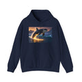 Orca Sunset Hoodie — Majestic Whale Jump Graphic Sweatshirt