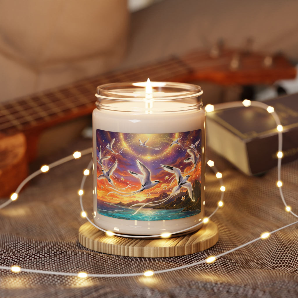 Seaside Sunrise Soy Candle — 9oz Aromatherapy Jar with Soaring Seagulls
