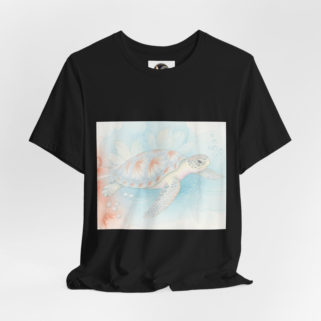Sea Turtle Watercolor T-Shirt – Pastel Ocean Beach Tee