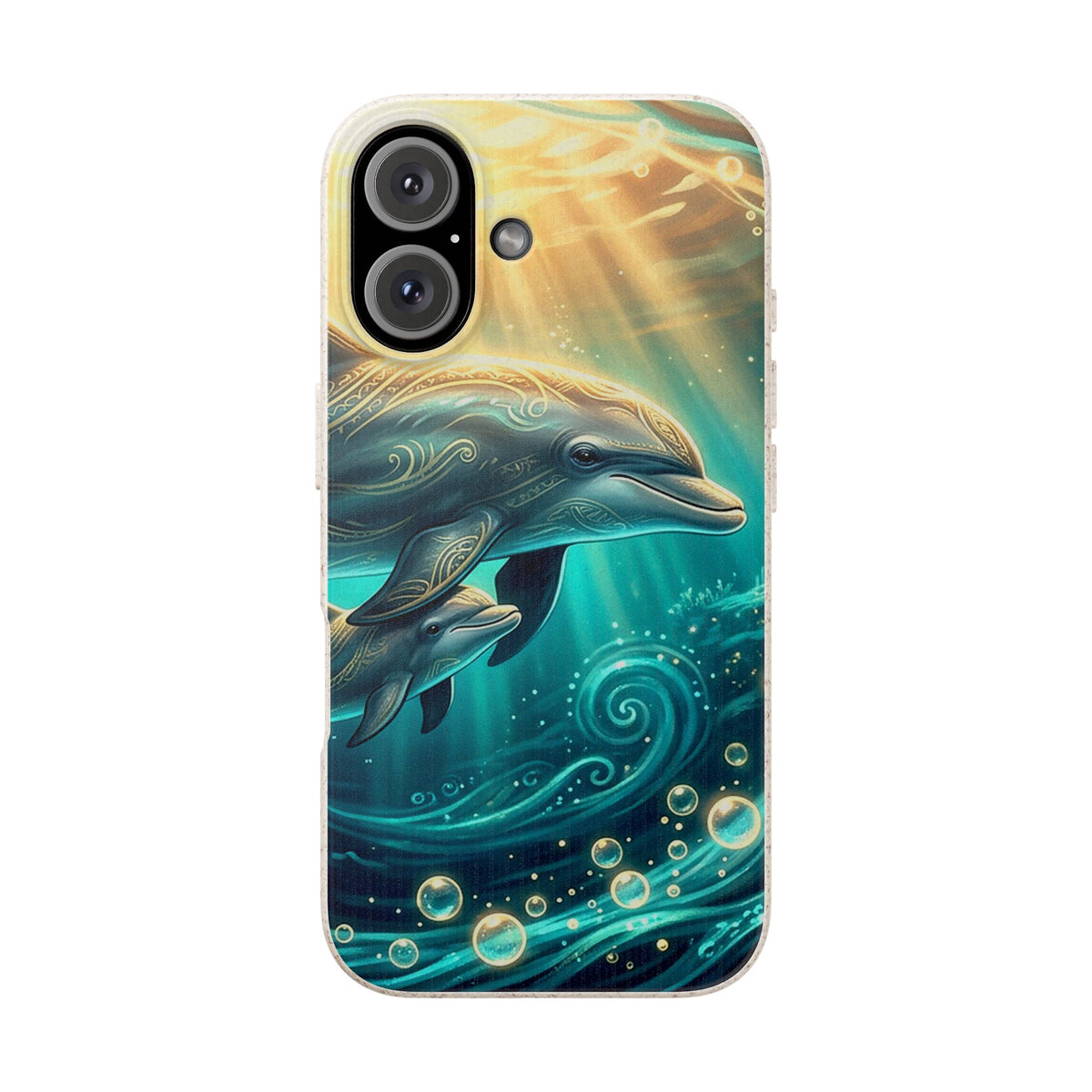 Biodegradable Phone Case — Ocean Dolphins Art Print