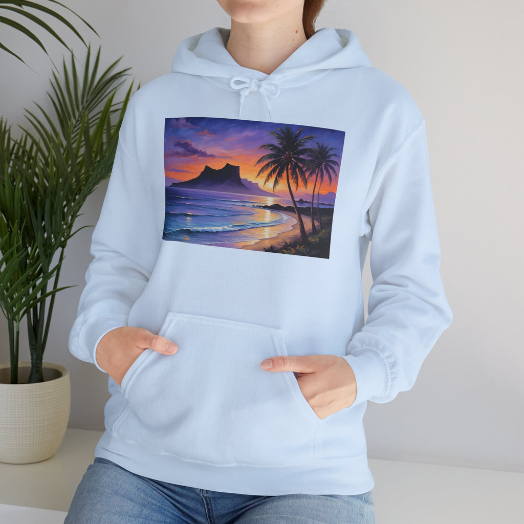 Sunset Beach Hoodie — Tropical Palm Sunset Graphic Sweatshirt