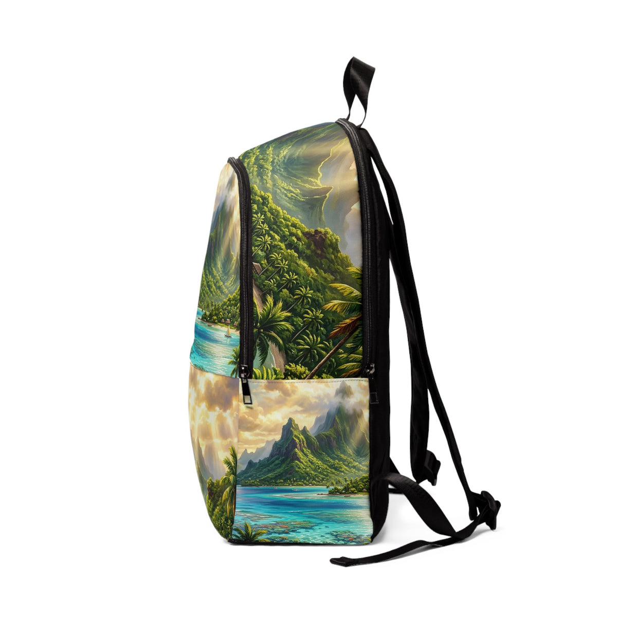 Tropical Island Backpack — Scenic Ocean Landscape Daypack