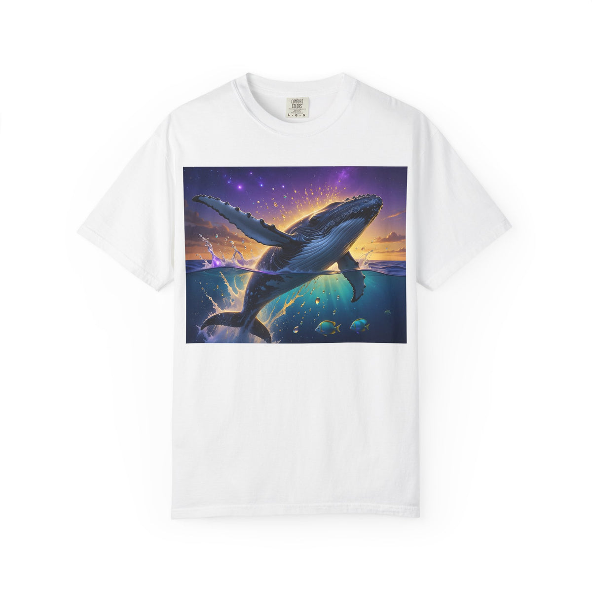 Whale Dreamscape T-Shirt — Majestic Humpback Ocean Sunset Graphic