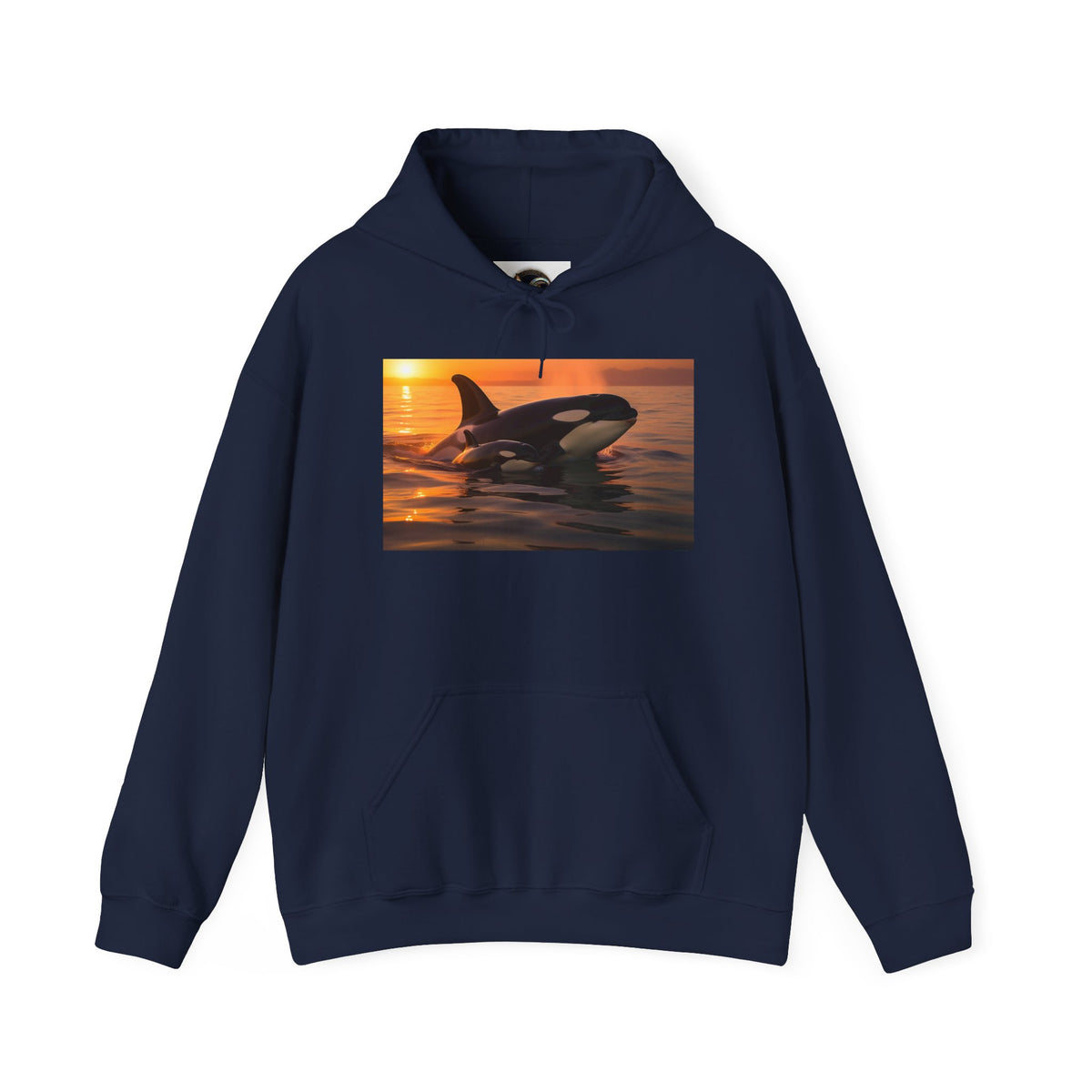 Orca Sunset Hoodie - Killer Whale Sunset Pullover for Marine Life Lovers