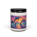 Dolphin Sunset Soy Candle — 9oz Scented Jar (Relaxing Ocean Breeze)