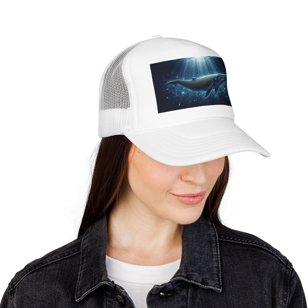 Whale Ocean Trucker Hat — Marine Life Foam Cap