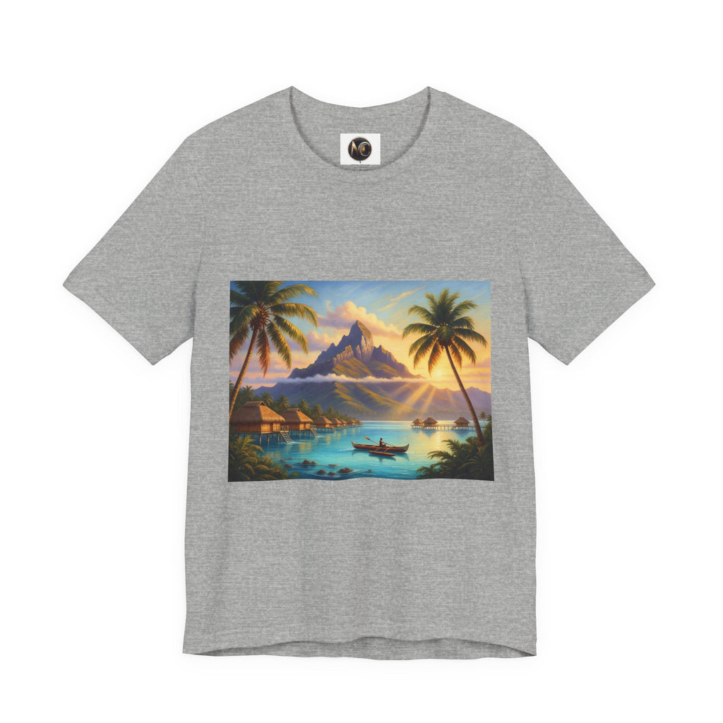 Tropical Sunset T-Shirt — Island Lagoon Scenic Tee