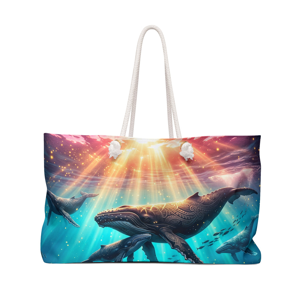 Dolphin Sunrise Weekender Bag — Nautical Boho Travel Tote