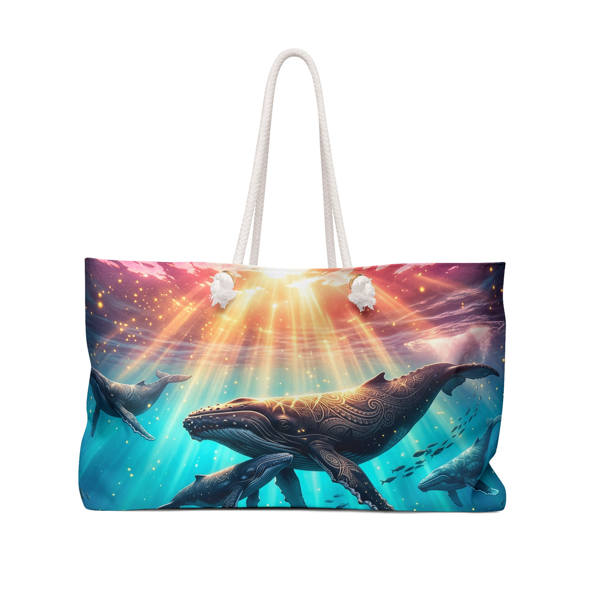 Dolphin Sunrise Weekender Bag — Nautical Boho Travel Tote