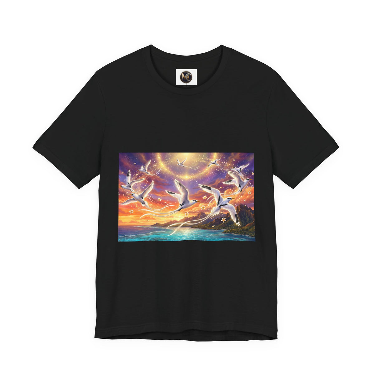 Sunset Pailles en queue Tee — Vibrant Ocean Sunset Beach T-Shirt