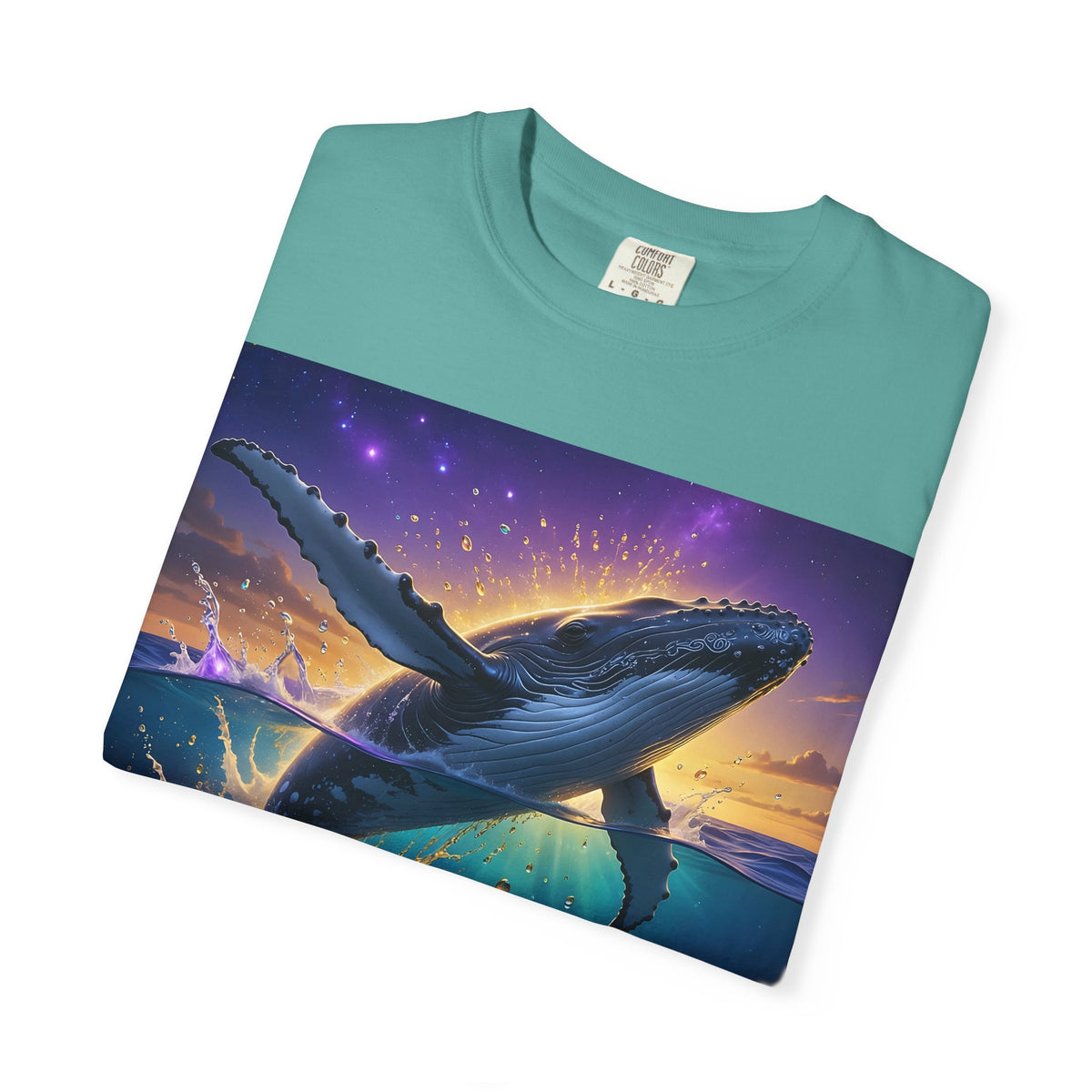 Whale Dreamscape T-Shirt — Majestic Humpback Ocean Sunset Graphic