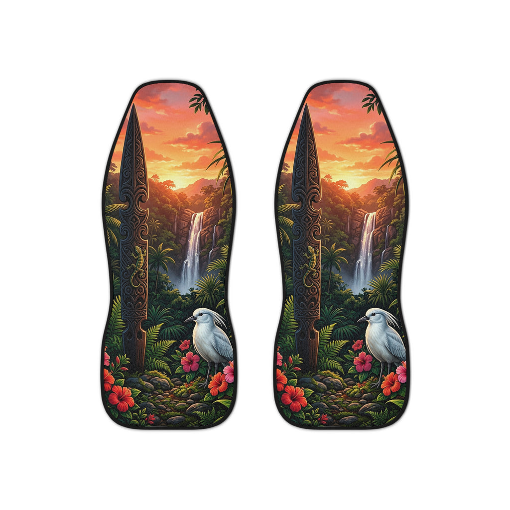 Tropical Waterfall Car Seat Covers — White Tern Design