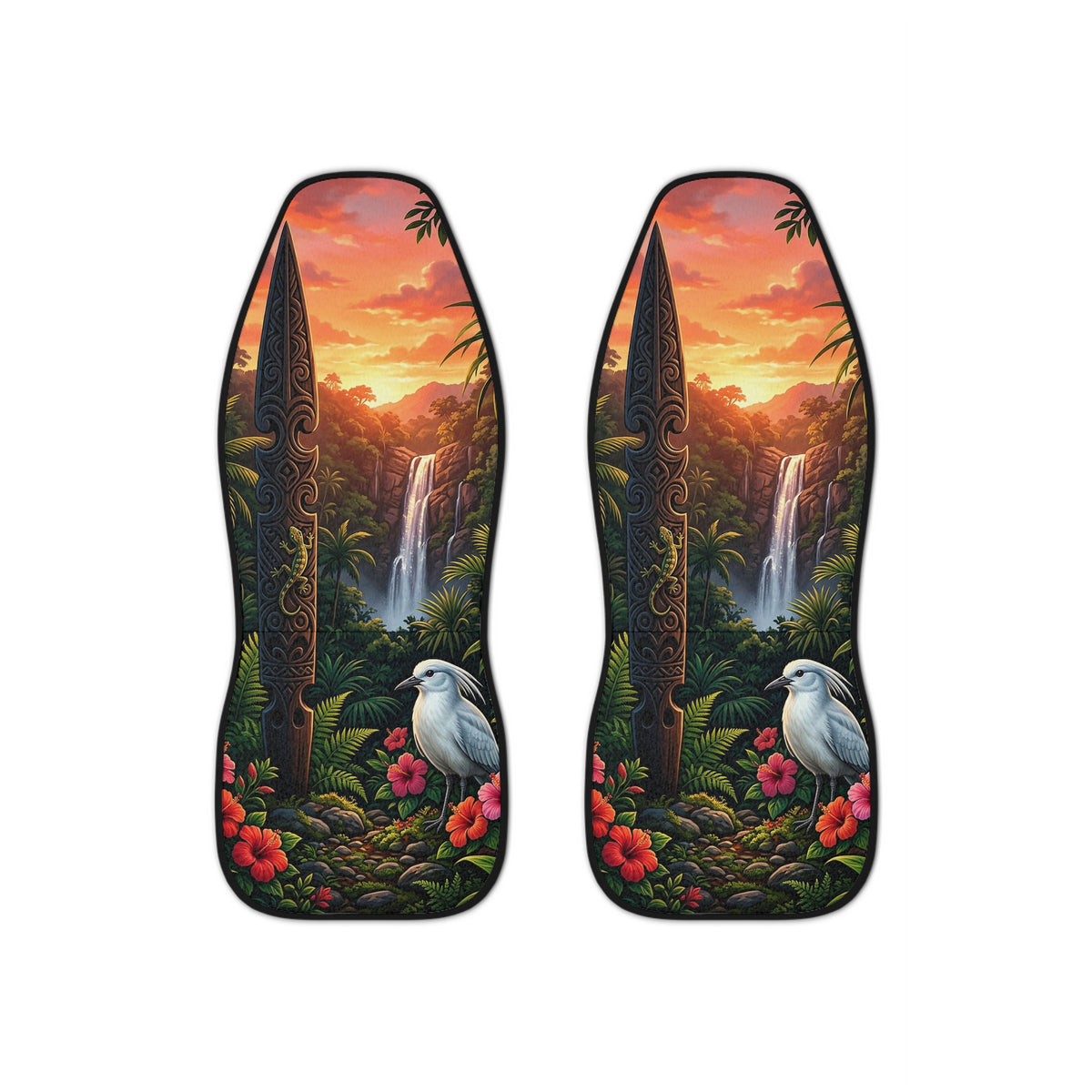 Tropical Waterfall Car Seat Covers — White Tern Design
