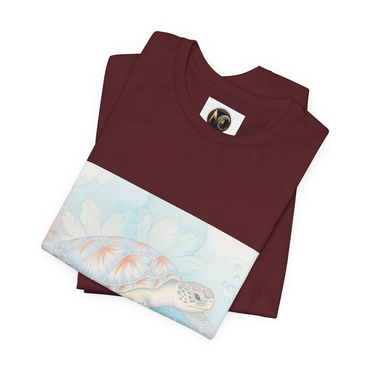 Sea Turtle Watercolor T-Shirt – Pastel Ocean Beach Tee