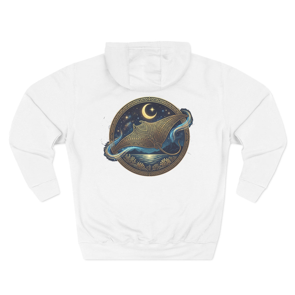 Stellar Manta Hoodie — Celestial Night Sea Graphic Fleece