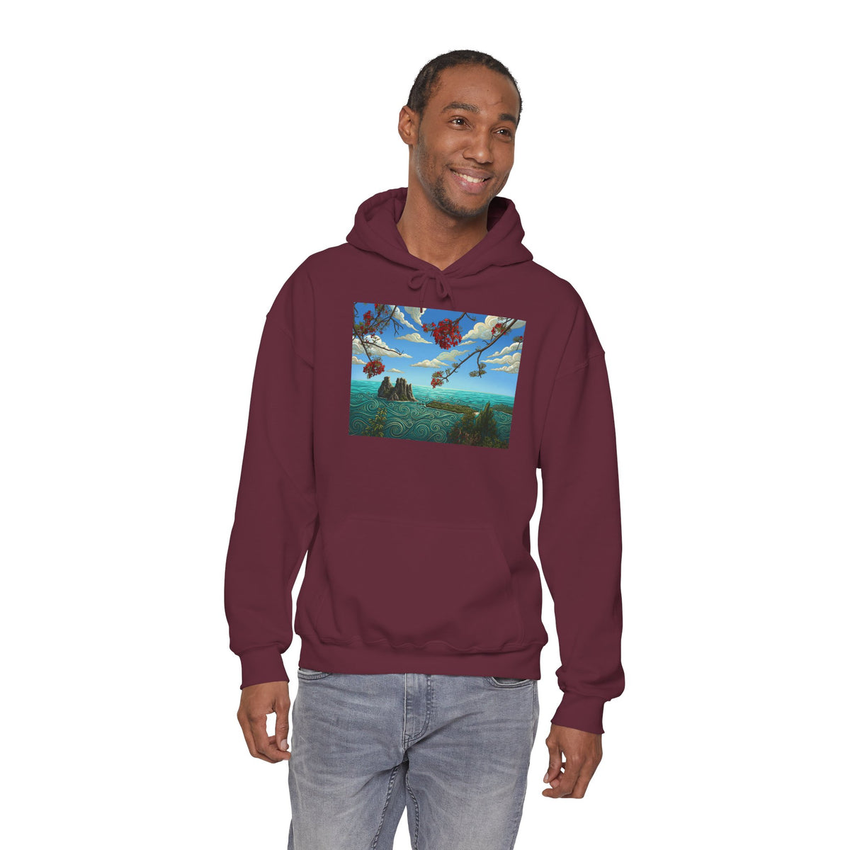 Surreal Hot Air Balloons Hoodie – Dreamscape Landscape Pullover