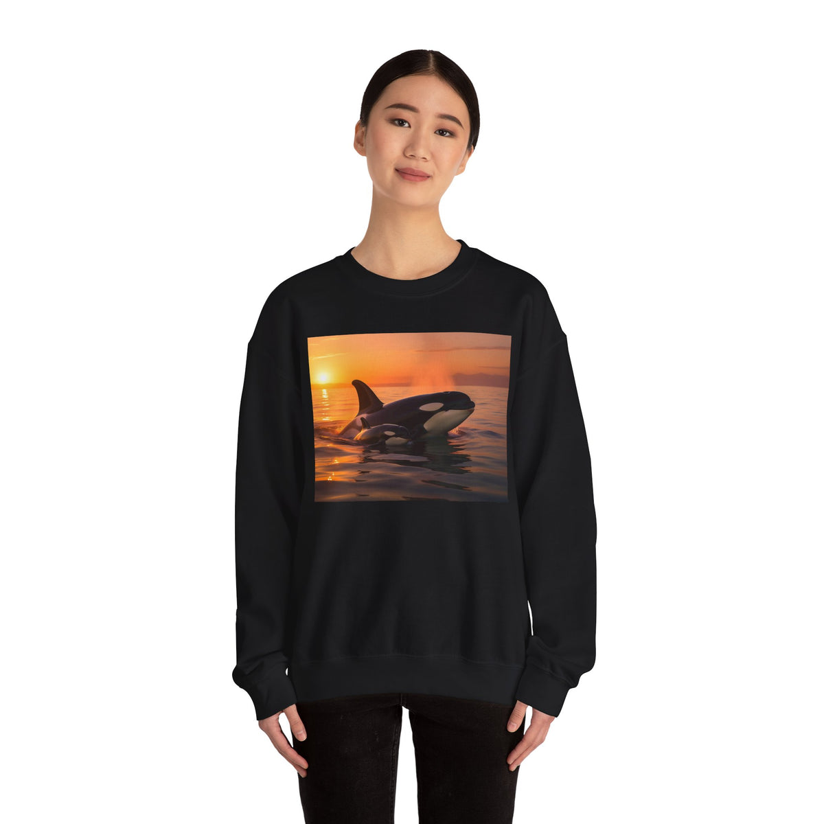 Orca Sunset Crewneck Sweatshirt