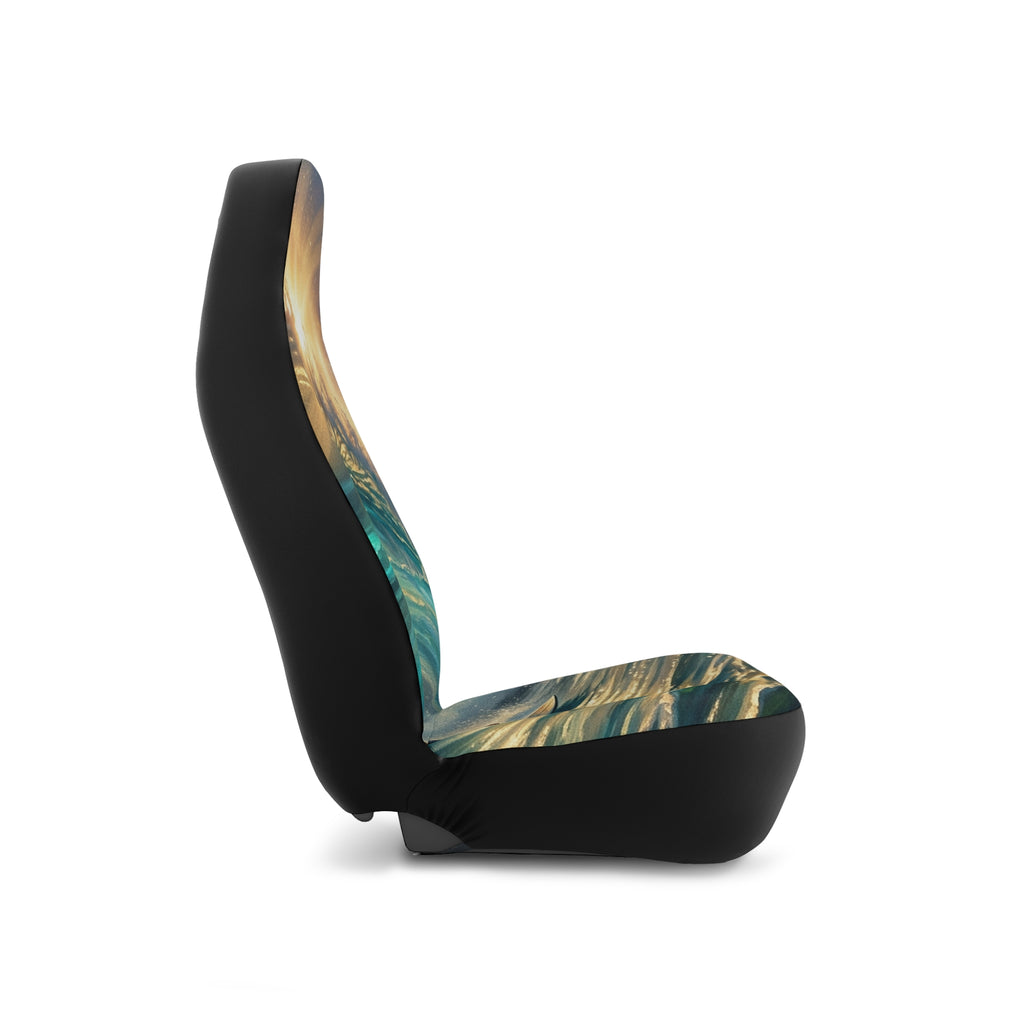 Surf Wave Car Seat Covers — Sunlit Ocean Rider Seat Protectors