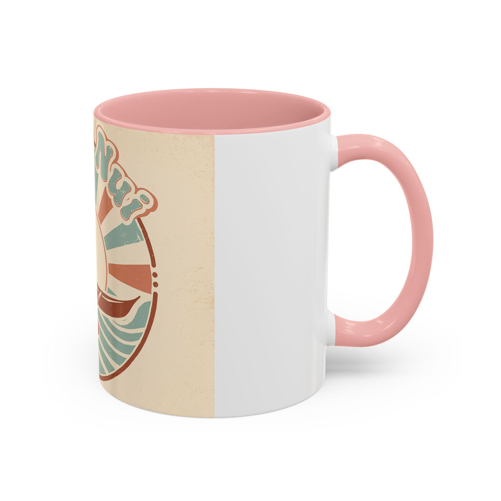 Aloha Nui Coffee Mug — Retro Hawaiian Canoe Sunset Accent Mug (11/15oz)