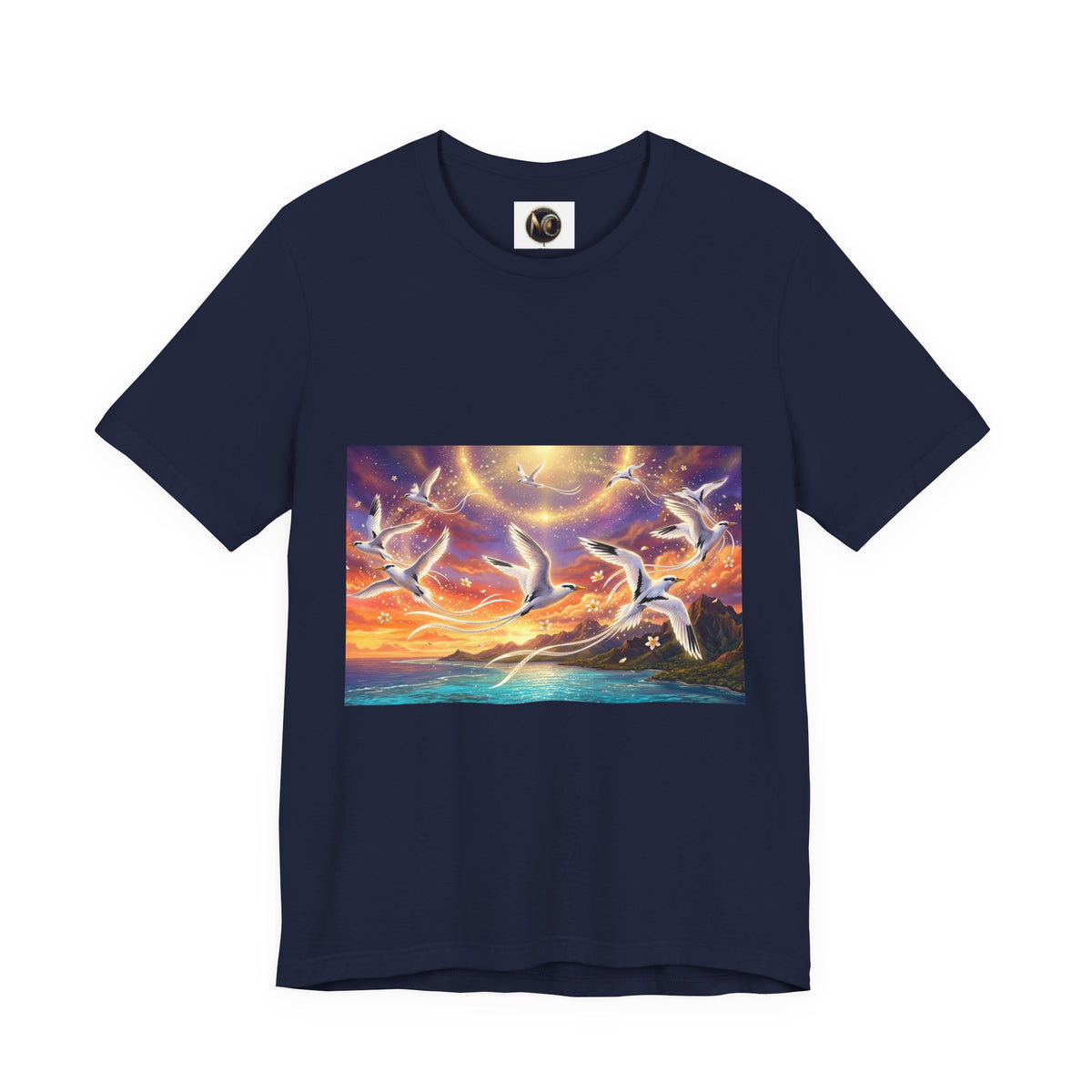 Sunset Pailles en queue Tee — Vibrant Ocean Sunset Beach T-Shirt