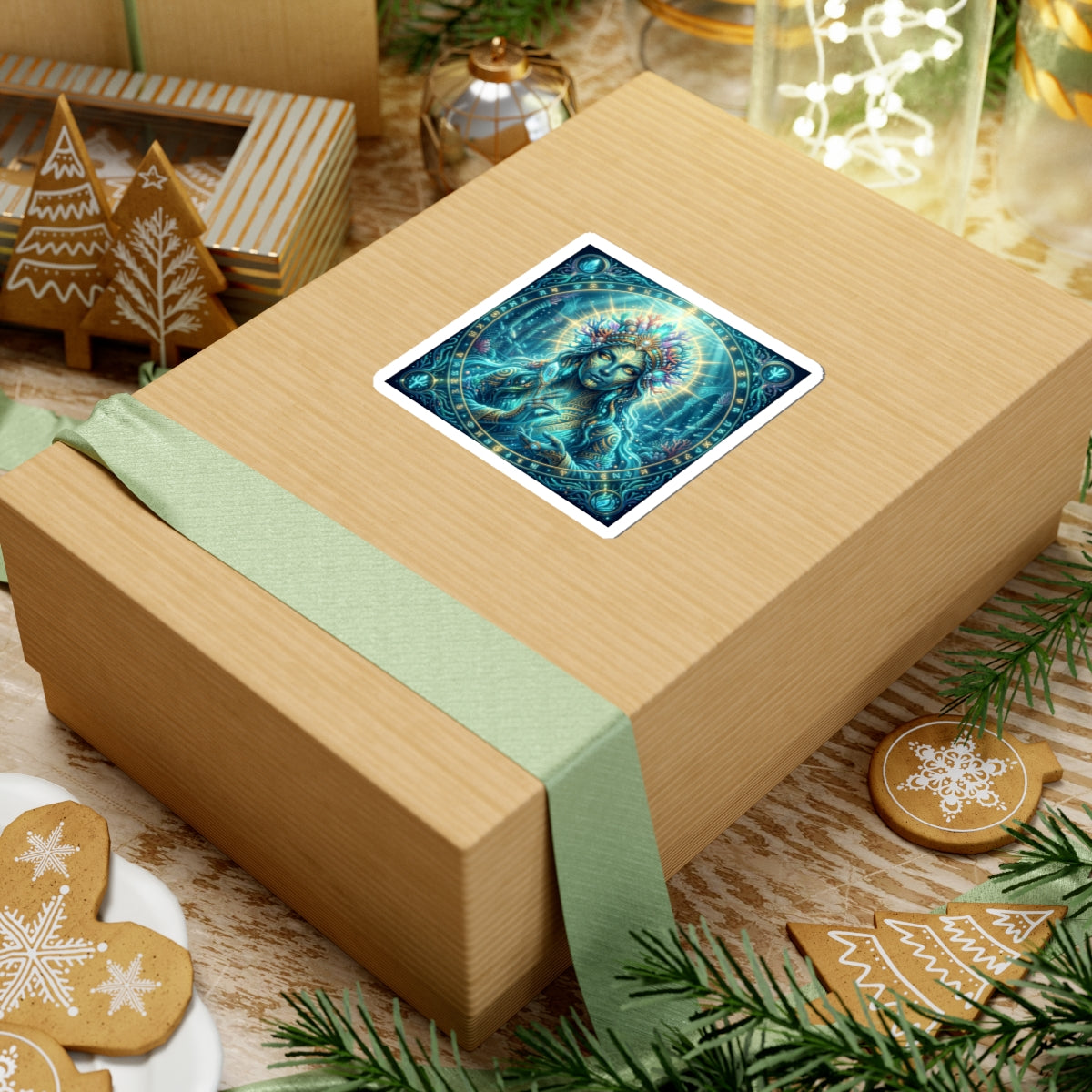 Mystic Sea Goddess Sticker — Ocean Oracle Kiss-Cut Vinyl Decal