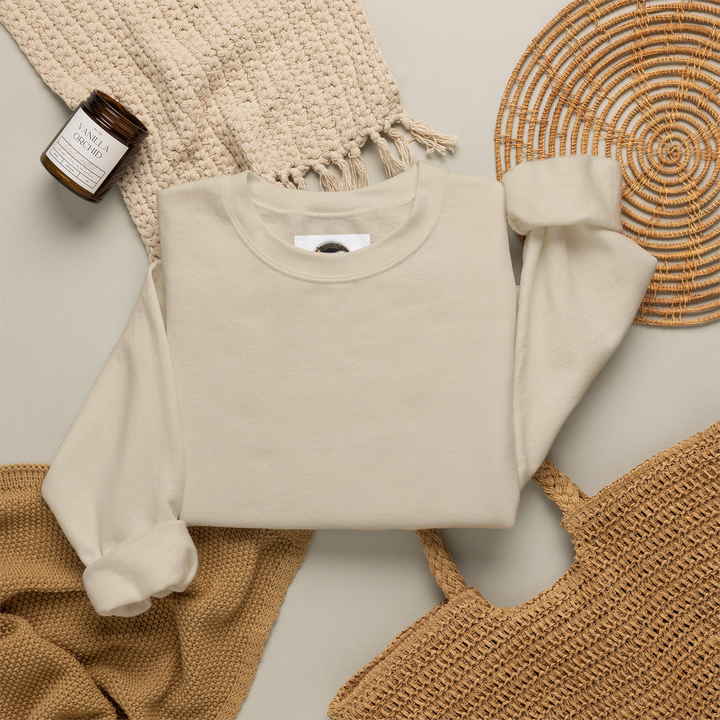 Sunset Island Crewneck Sweatshirt — Tropical Ocean Scenic Graphic