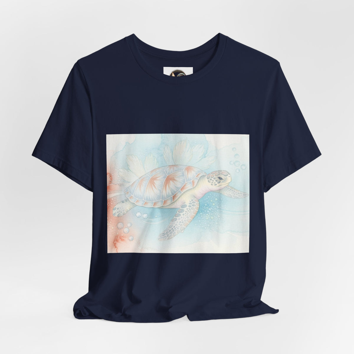 Sea Turtle Watercolor T-Shirt – Pastel Ocean Beach Tee