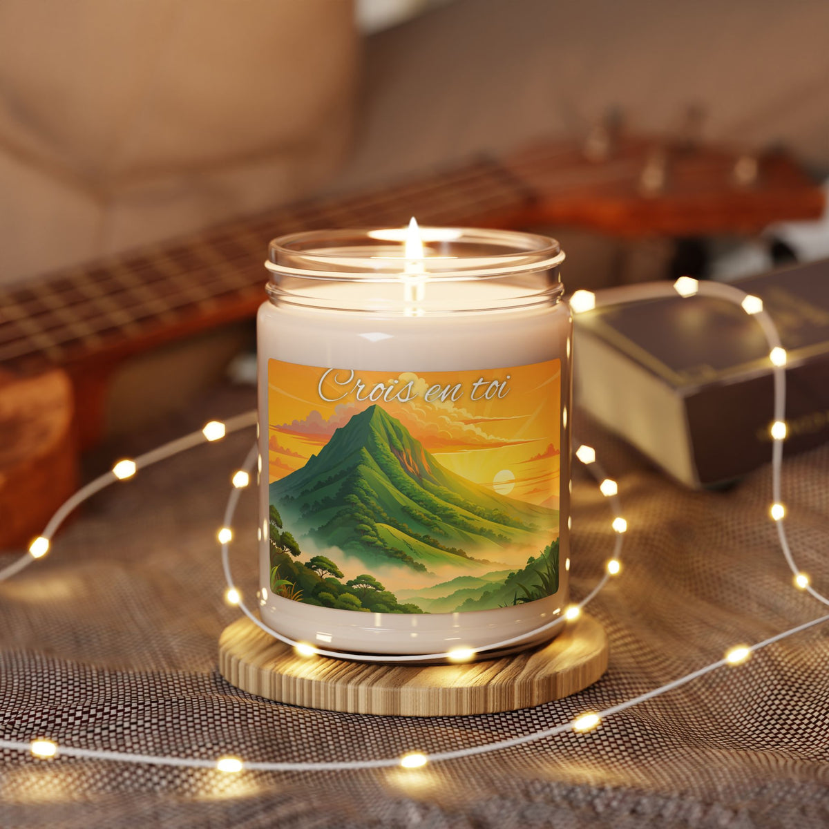 Sunrise Mountain Scented Soy Candle — "Crois en toi" 9oz