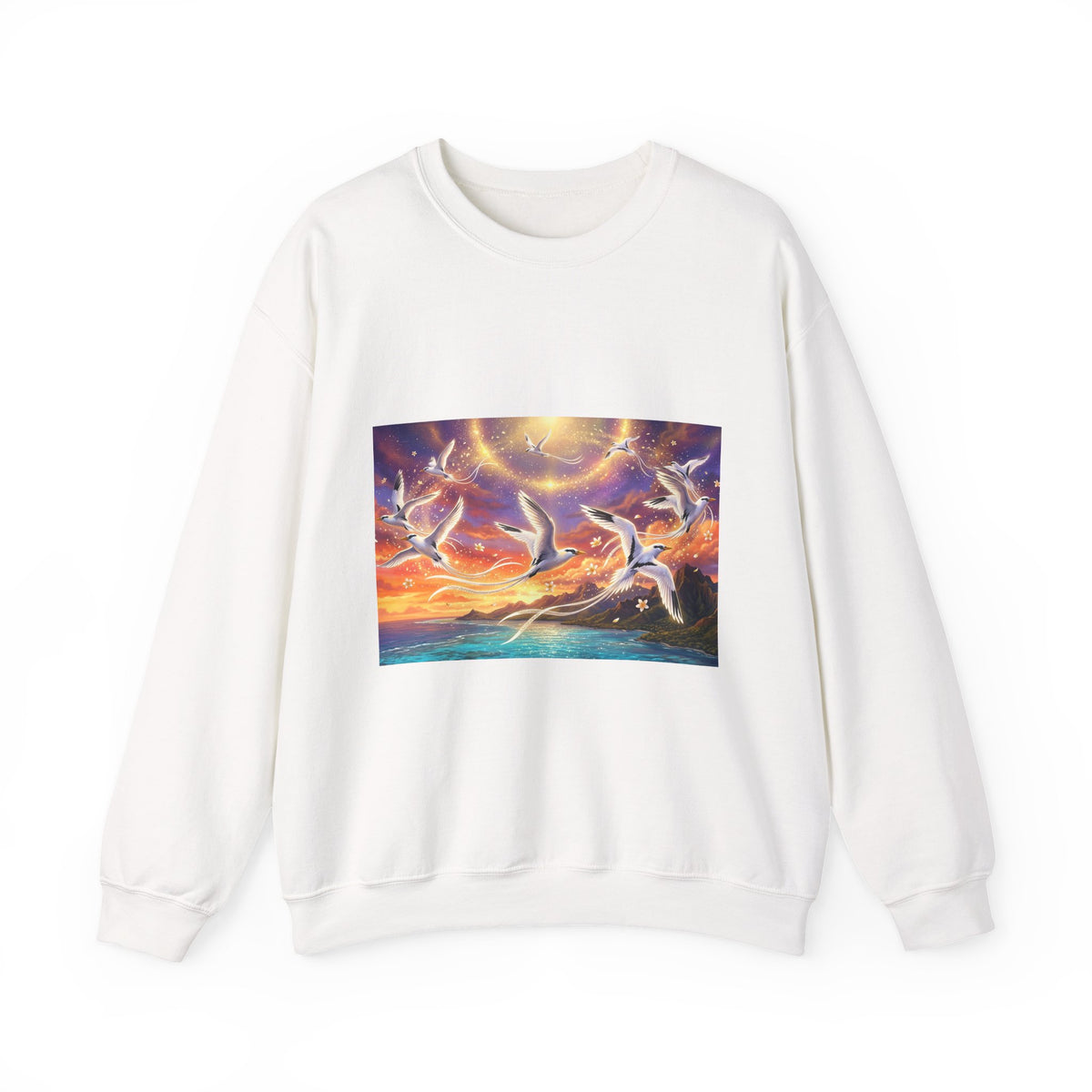 Crewneck Sweatshirt — Magical Pailles en queue at Sunset Art Print