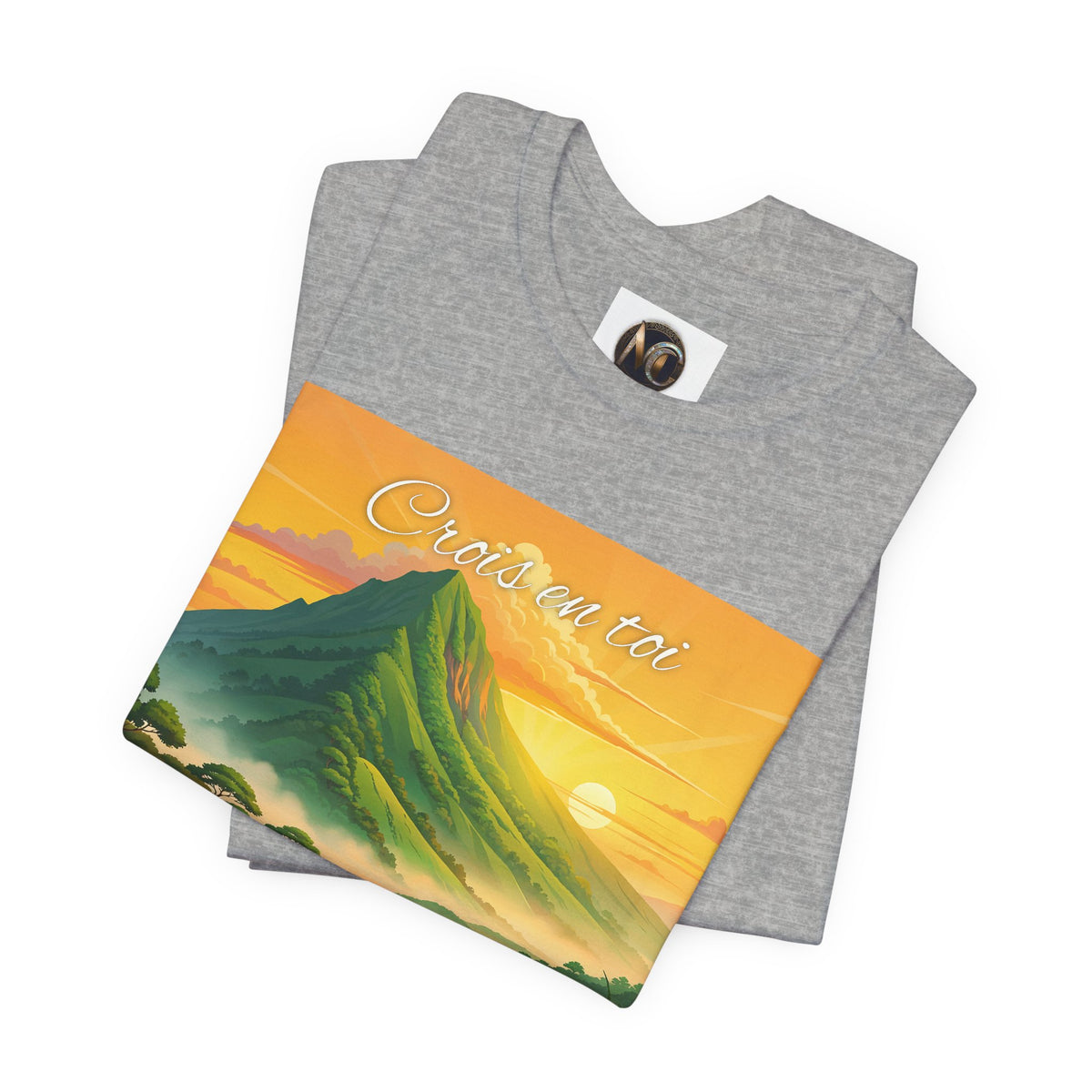 Sunrise Mountain Graphic Tee — 'Good Morning' Scenic Nature T-Shirt