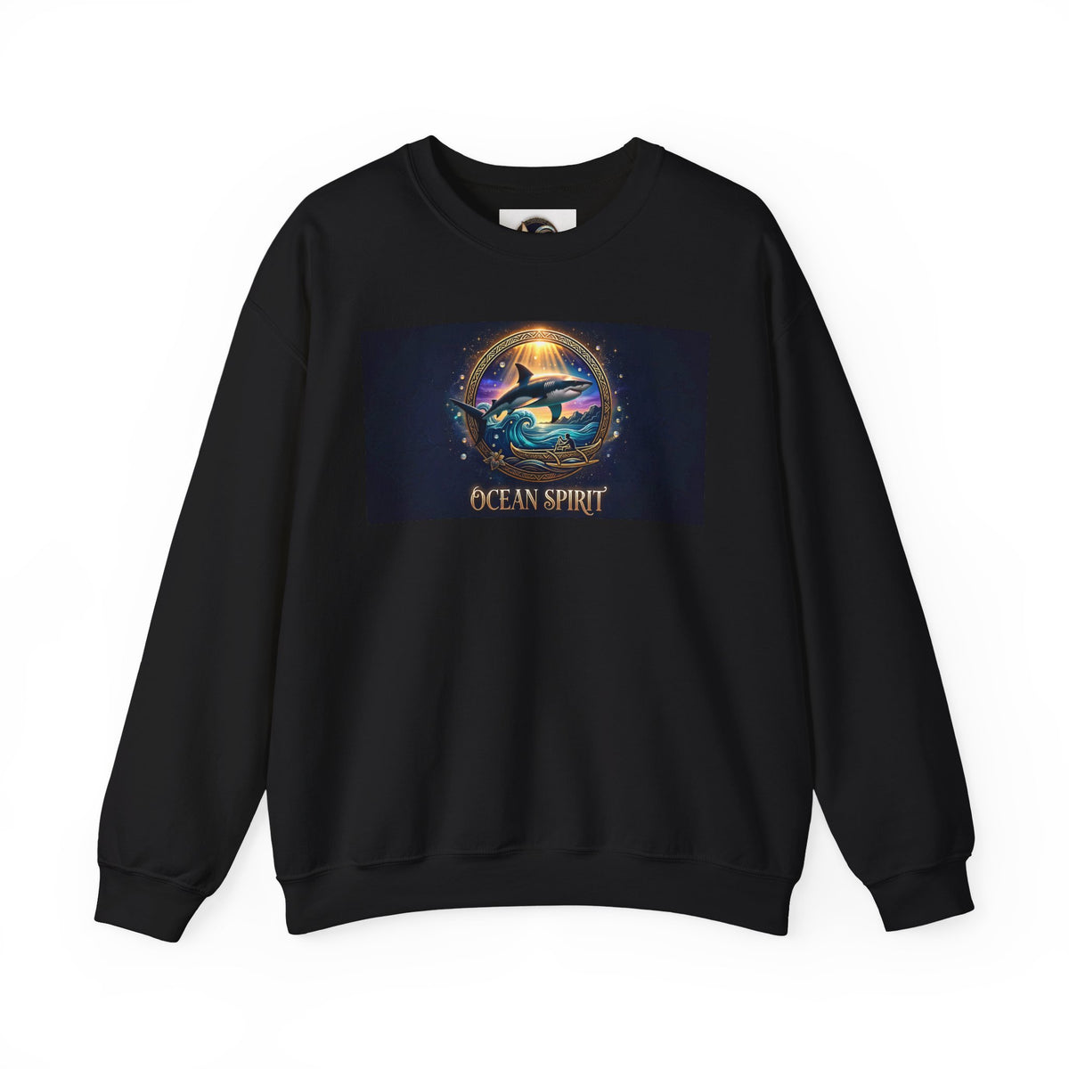 Ocean Spirit Crewneck Sweatshirt — Whale & Sunset Graphic