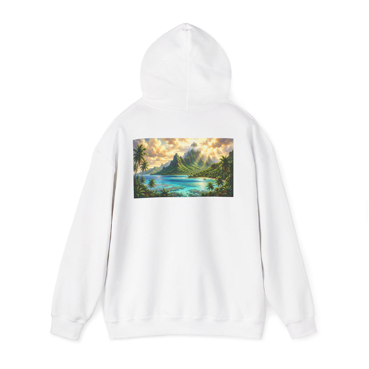 Tropical Beach Hoodie – Scenic Island Sunset Pullover