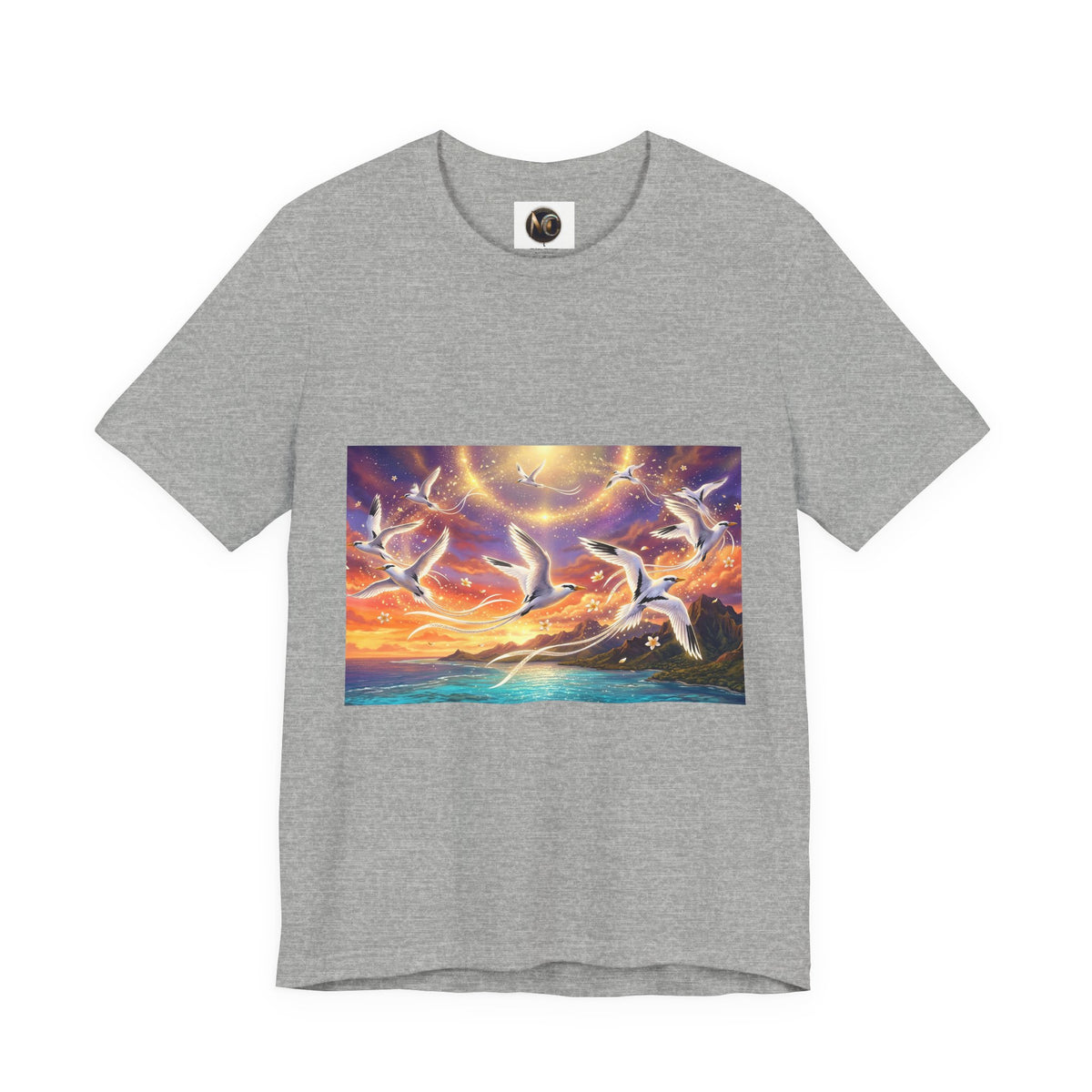 Sunset Pailles en queue Tee — Vibrant Ocean Sunset Beach T-Shirt