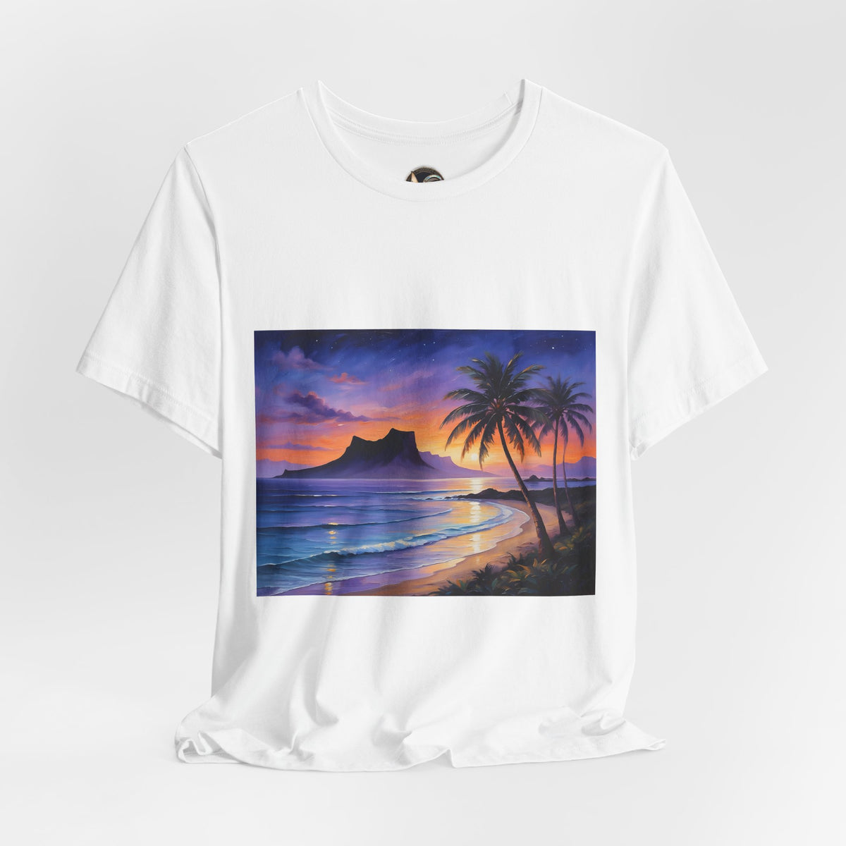 T-Shirt — Tropical Sunset Beach Print