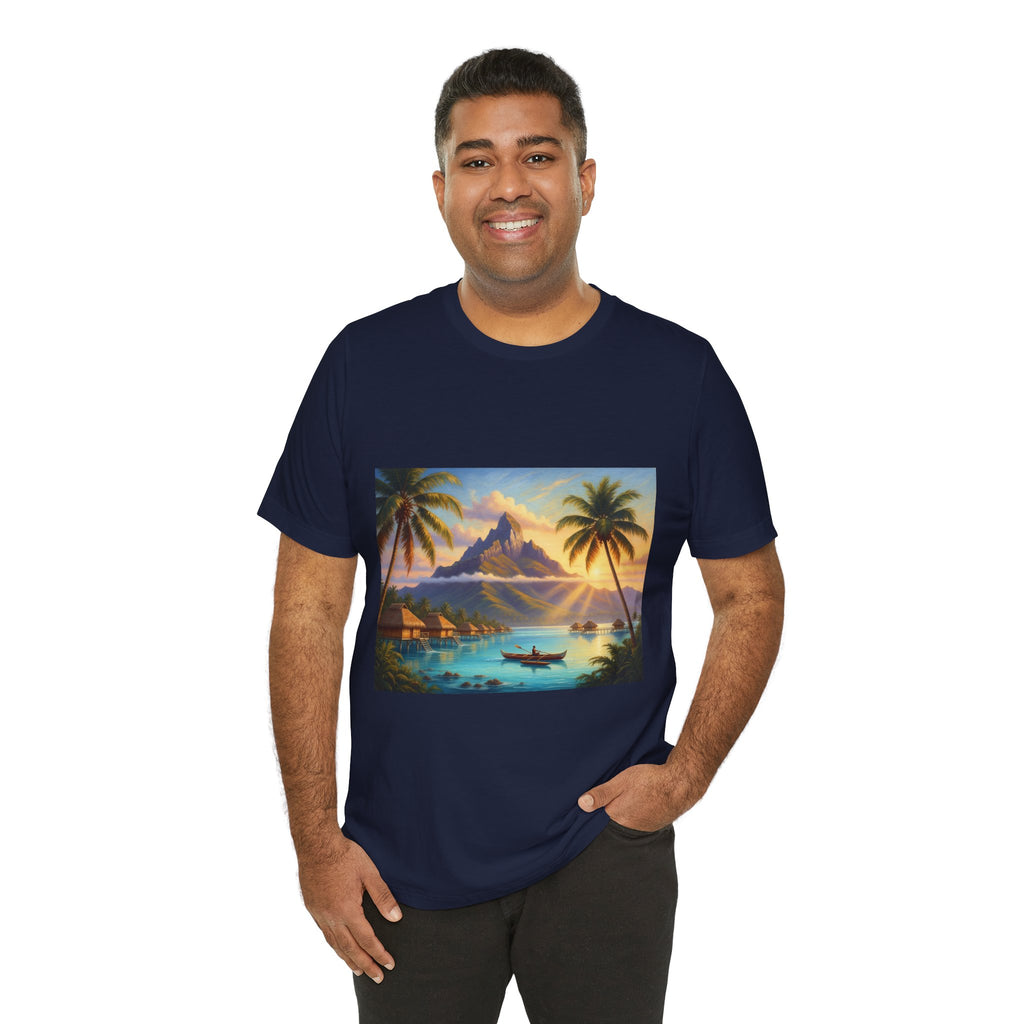 Tropical Sunset T-Shirt — Island Lagoon Scenic Tee