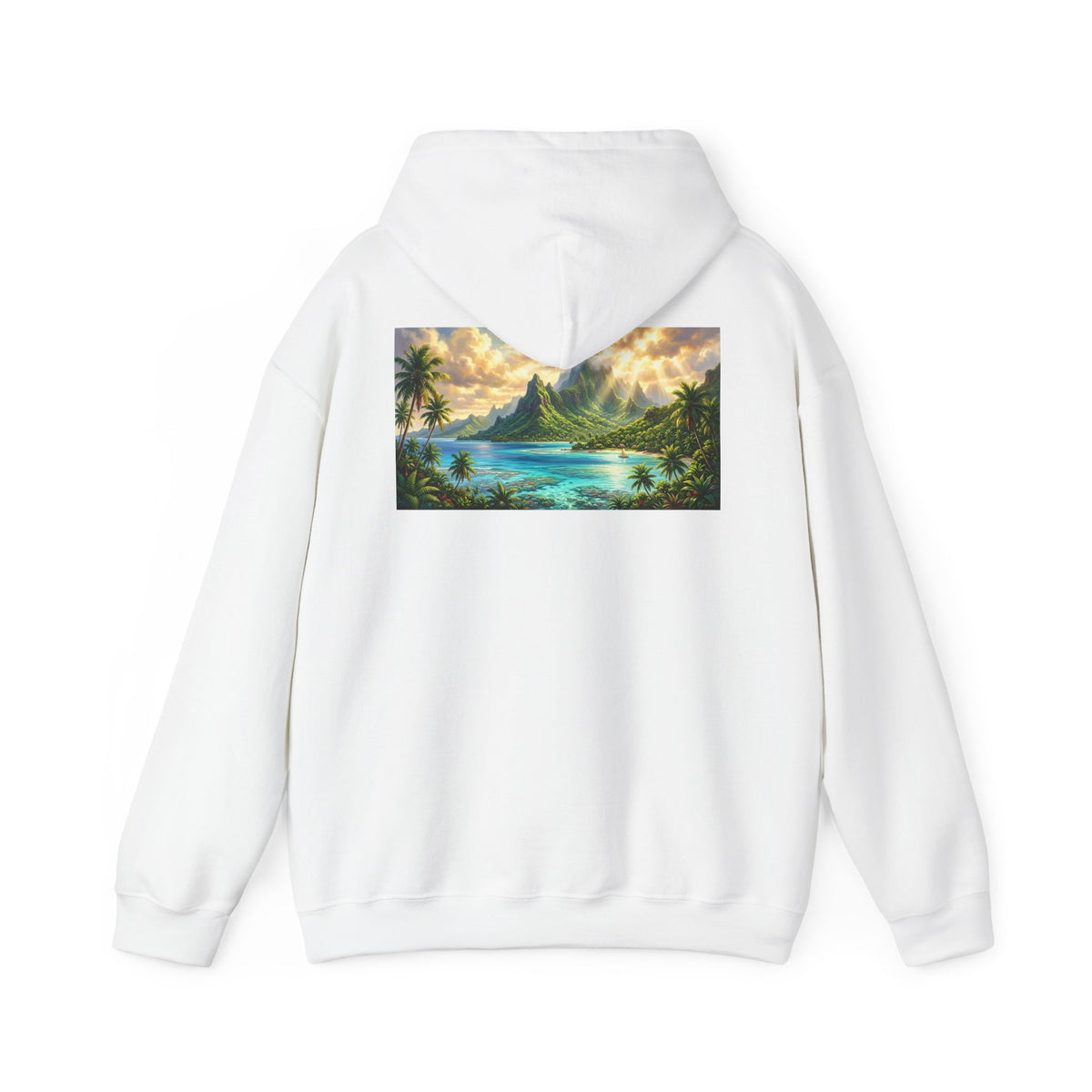 Tropical Beach Hoodie – Scenic Island Sunset Pullover