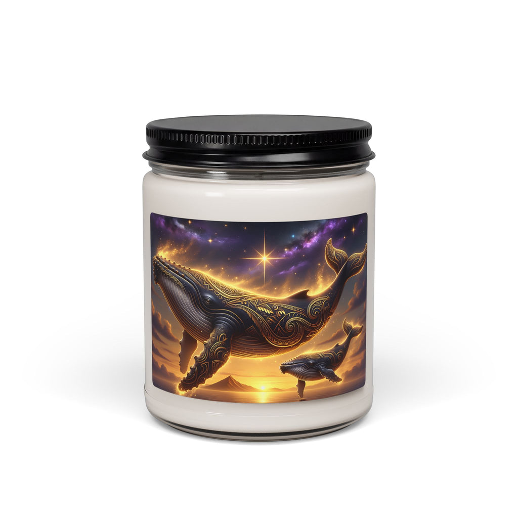 Whale Dreams Soy Candle — 9oz Scented Jar (Soothing Ocean & Starry Night Vibe)