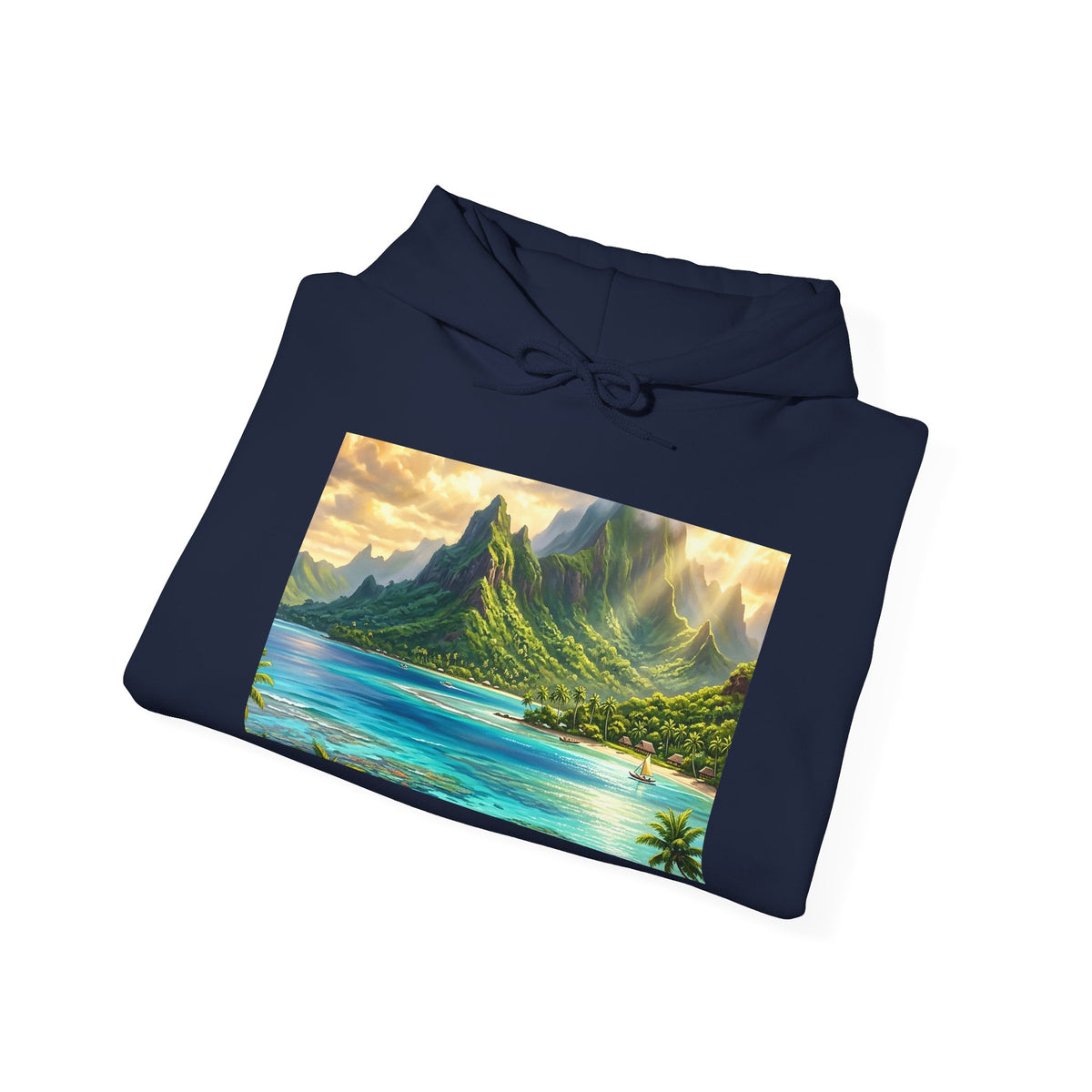 Tropical Beach Hoodie – Scenic Island Sunset Pullover